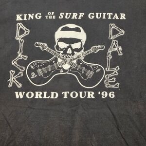 Dick Dale King of the Surf Guitar World Tour 1996 T-Shirt Mens XL Black Vintage